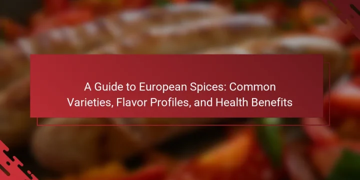A Guide to European Spices: Common Varieties, Flavor Profiles, and Health Benefits