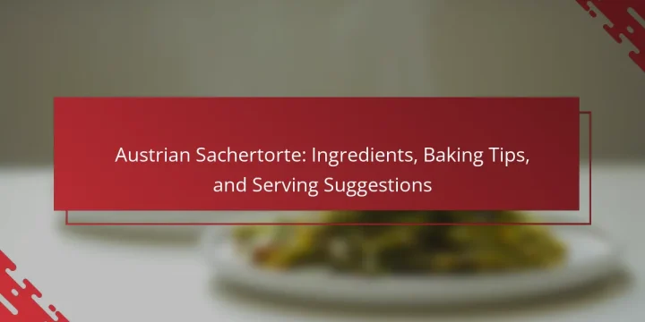 Austrian Sachertorte: Ingredients, Baking Tips, and Serving Suggestions