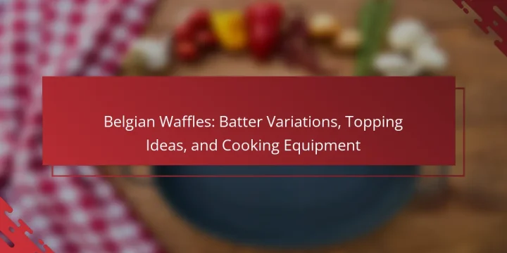Belgian Waffles: Batter Variations, Topping Ideas, and Cooking Equipment
