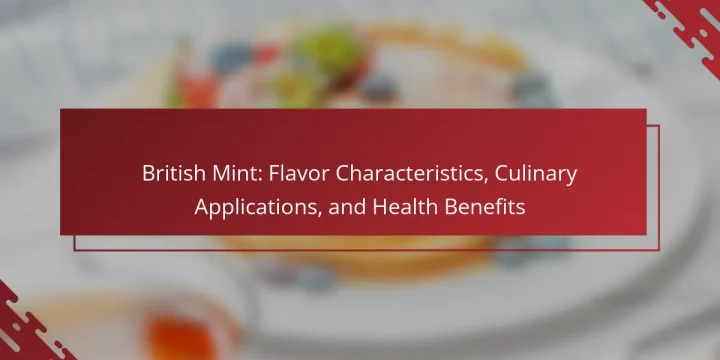 British Mint: Flavor Characteristics, Culinary Applications, and Health Benefits