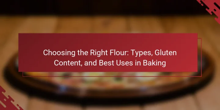 Choosing the Right Flour: Types, Gluten Content, and Best Uses in Baking