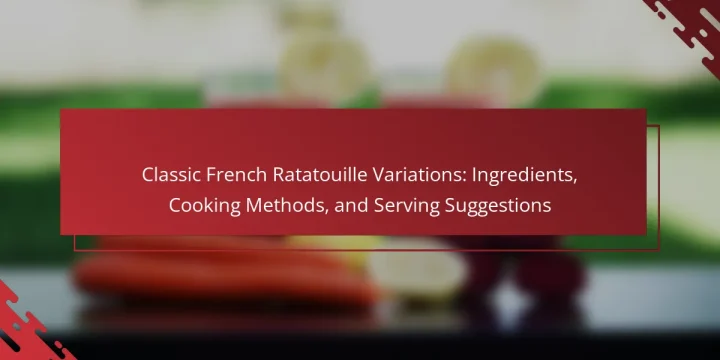 Classic French Ratatouille Variations: Ingredients, Cooking Methods, and Serving Suggestions