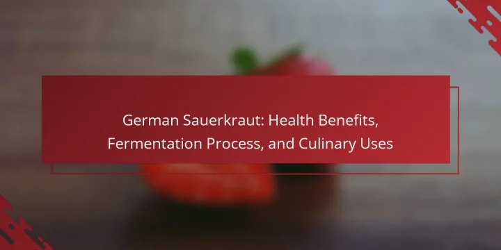 German Sauerkraut: Health Benefits, Fermentation Process, and Culinary Uses