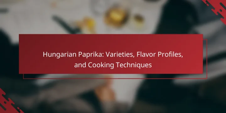 Hungarian Paprika: Varieties, Flavor Profiles, and Cooking Techniques