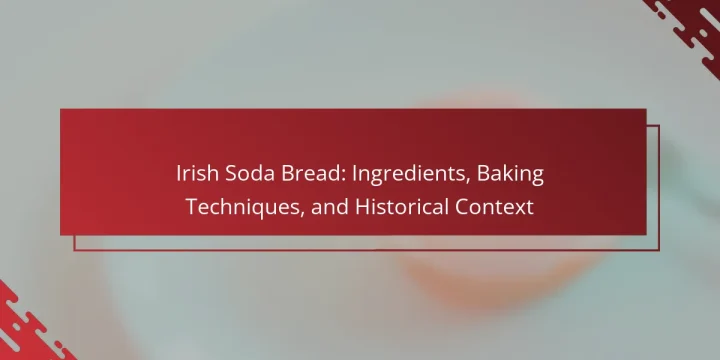 Irish Soda Bread: Ingredients, Baking Techniques, and Historical Context