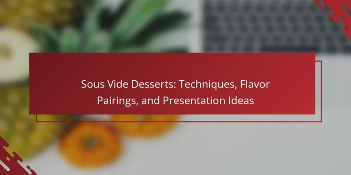 Sous Vide Desserts: Techniques, Flavor Pairings, and Presentation Ideas
