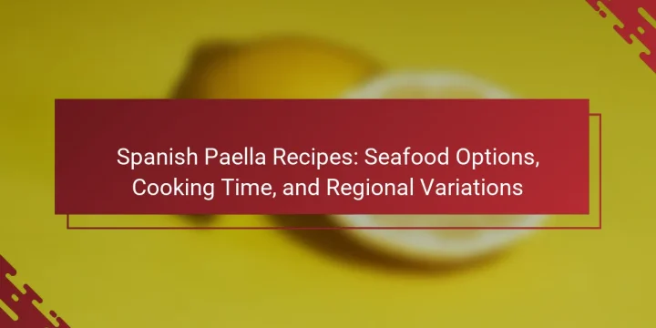 Spanish Paella Recipes: Seafood Options, Cooking Time, and Regional Variations