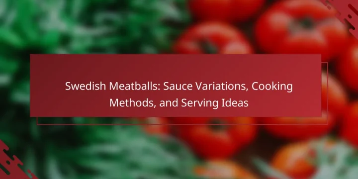 Swedish Meatballs: Sauce Variations, Cooking Methods, and Serving Ideas