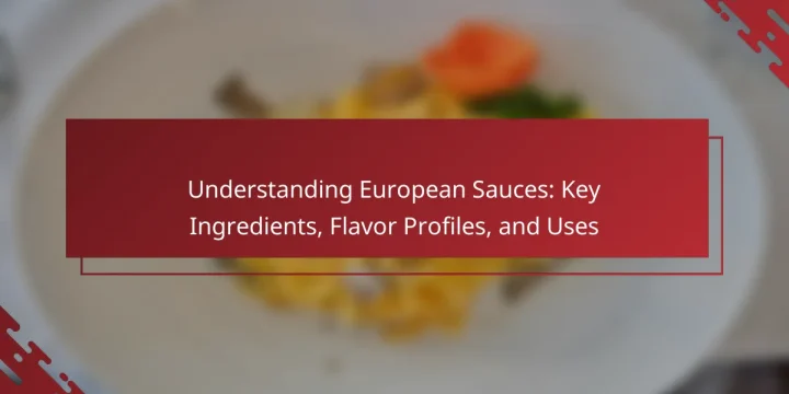 Understanding European Sauces: Key Ingredients, Flavor Profiles, and Uses